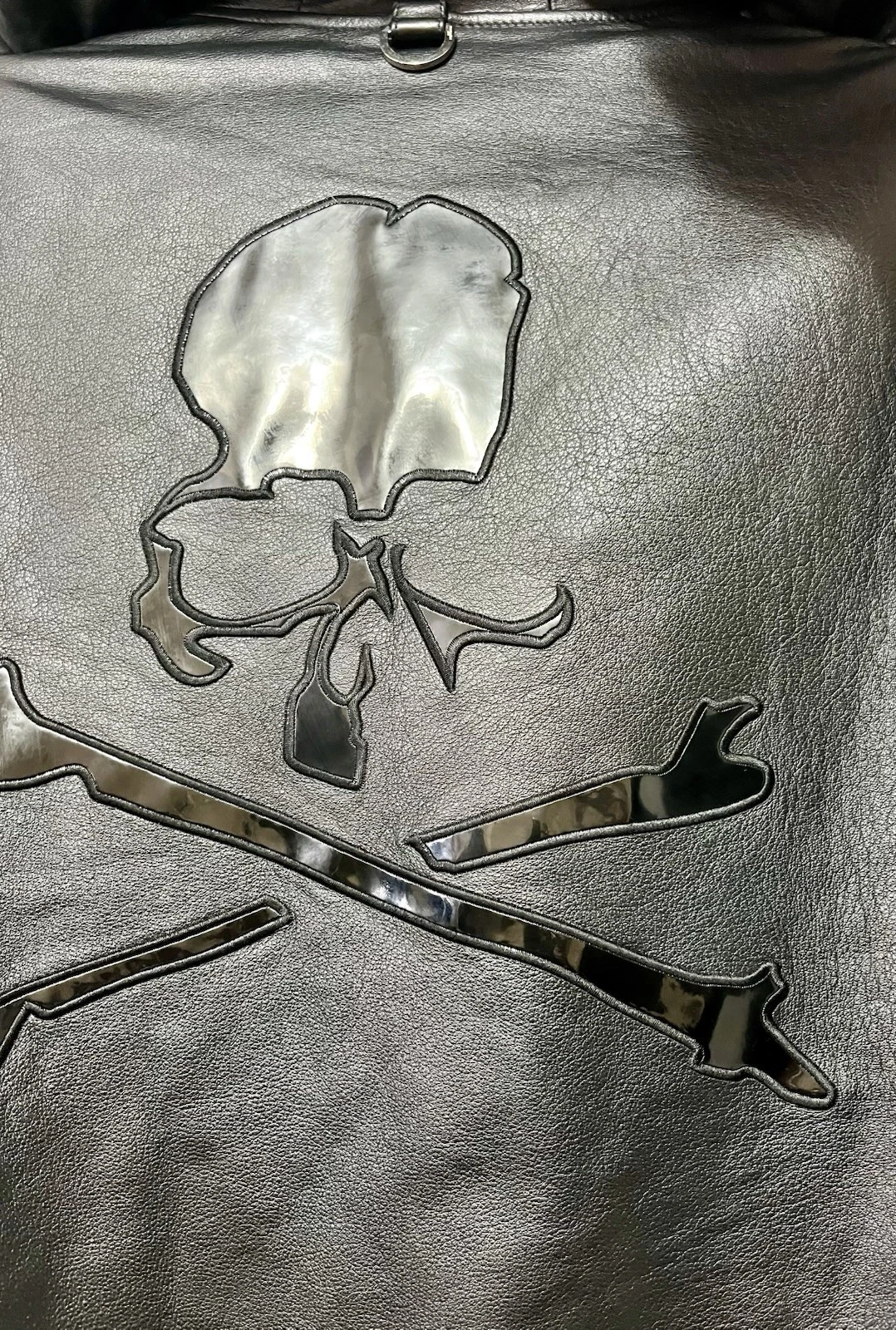 Rare Mastermind Japan MMJ Lambskin Leather Hoodie Size-XL Made in Japan π―π΅ - product detail image 3