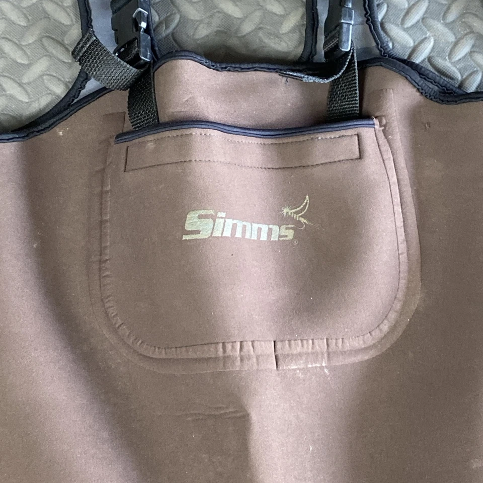 Simms Neoprene Stocking Foot Chest Waders Fly Fishing Made in USA Bib Overalls M - Image 3 of 4