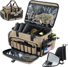 Large Pistol Range Bag Shooting - Tactical Gun Range Bag with Pistol Cases, Gun 