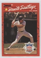 1990 Donruss Benito Santiago (All-Star Game Performance on Back) #708 0q1p