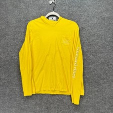 Vineyard Vines Hooded Tshirt Kids Youth Large Yellow Whale Graphic Pocket Hoodie