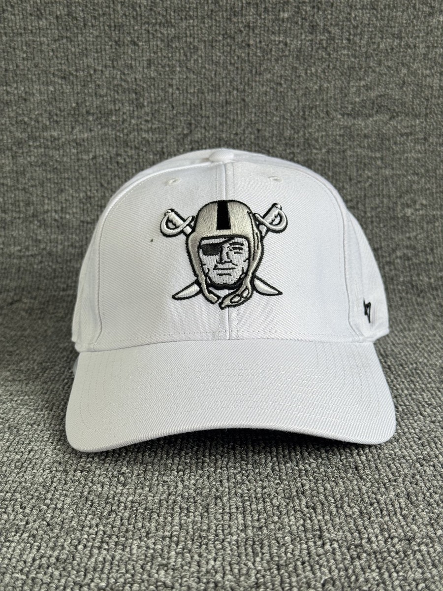 '47 Brand Las Vegas Raiders Baseball Cap Strapback White One Size NFL