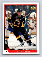 1993-94 Upper Deck - Greg Adams #77 Vancouver Canucks Hockey Card