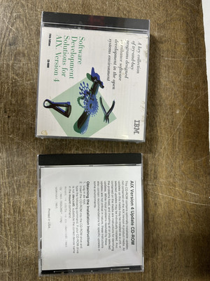 VINTAGE IBM SOFTWARE DEVELOPMENT SOLUTIONS AIX VERSION 4 SEALED CD AND UPDATE CD