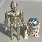 Vintage Star Wars Kenner C-3PO & R2-D2 1977 Action Figures & Sensorscope Works