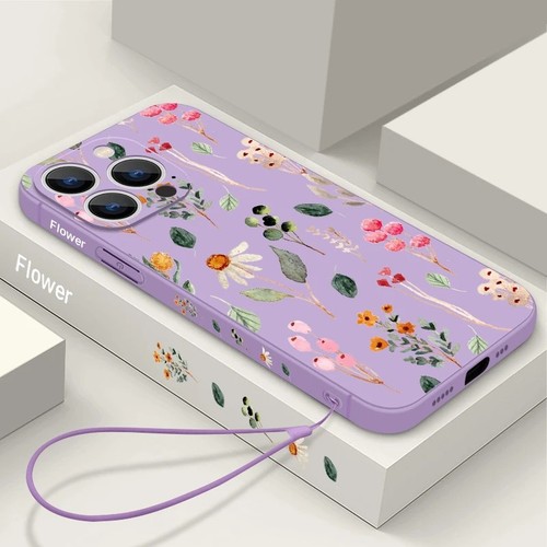 Coque téléphone fleurie pour iPhone 16 15 14 13 12 Pro Max 11 16E magnétique pour Magsafe - Photo 14 sur 20