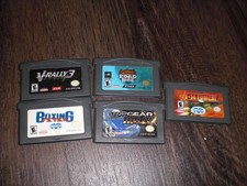 V-Rally 3 TopGear Rally Simpson RoadRage F14 Boxing Nintendo GameBoy Advance GBA
