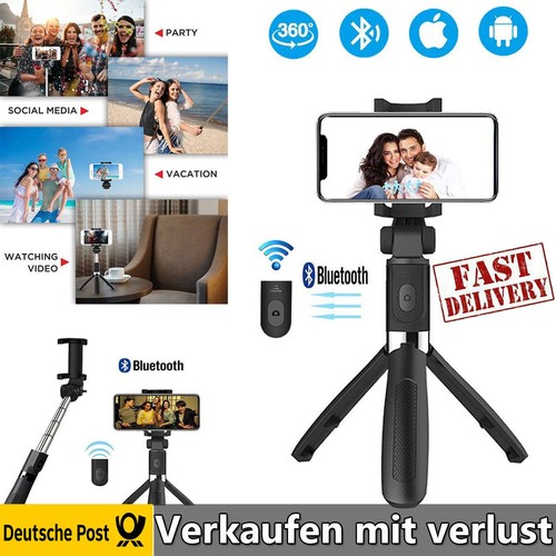 Smartphone Selfie Stick Handy Bluetooth Stativ 3 in1 Tripod Selfie Selfie-Stange