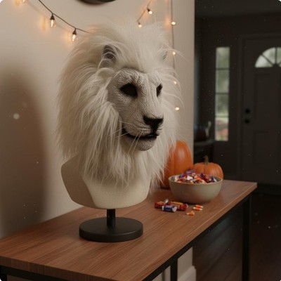 Löwenmaske Fellmähne Vollkopf Löwenmaske für Halloween, Maskenball, Erwachsene
