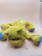 Yellow Plush Cat With Stitches Halloween Esth...