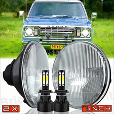 7 Inch Round Led Headlights For Dodge D100 D150 D200 D300 Dart Ramcharger Pickup
