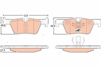 Bremsbelagsatz Scheibenbremse Hinten TRW GDB1919 FÜR BMW BremsbelÄGe Belagsatz