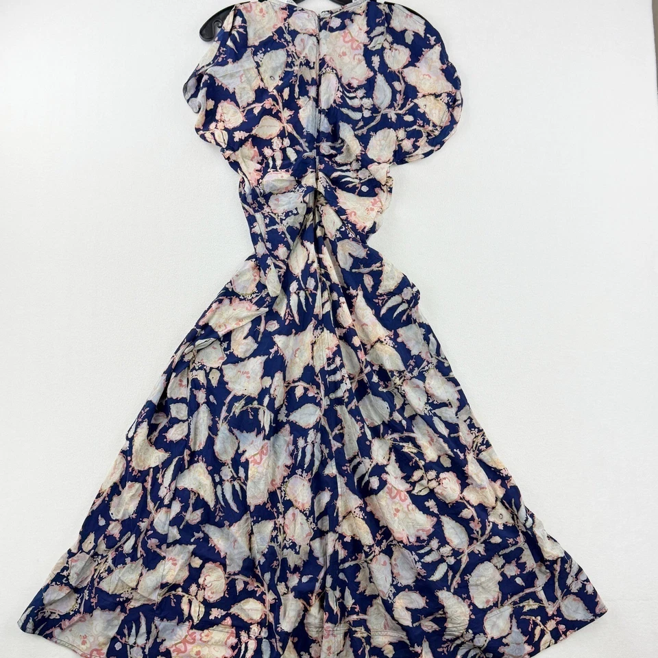 A.L.C. Remy Dress Silk Floral Size 2 Womens Blue Pink RTR A-Line - Image 2 of 4