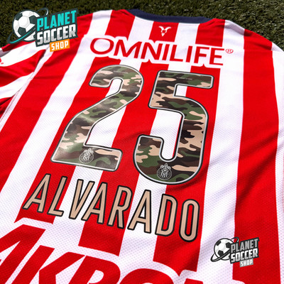 AUTHENTIC PUMA CHIVAS GUADALAJARA EJERCITO MEXICANO HOME JERSEY PIOJO ALVARADO