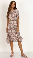 Faithfull The Brand Emilia Midi Dress Floral Print Size US 4 small Exc Cond