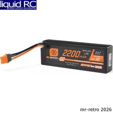 Spektrum X-3209 7.4V 2200mAh 2S 30C Smart G2 LiPo Battery: IC2 SmartFit Case