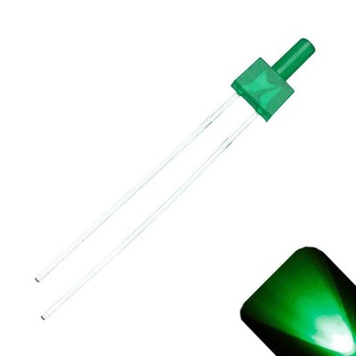 20 x 2mm Tower Pure Green Diffused LED Super Bright Lighthouse LEDs Model Buildi