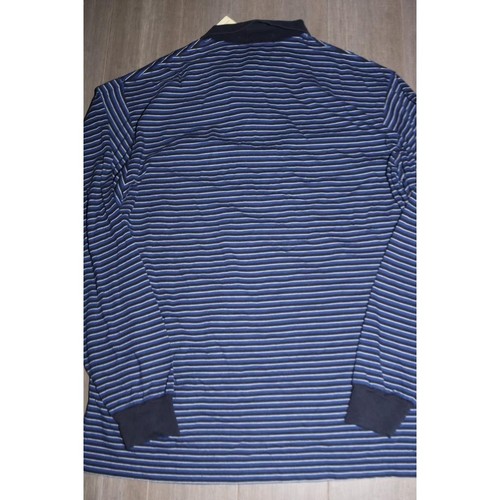 Vintage Polo Ralph Lauren Mens Long Sleeve Striped Polo Shirt Blue Navy NWT L - Picture 5 of 5