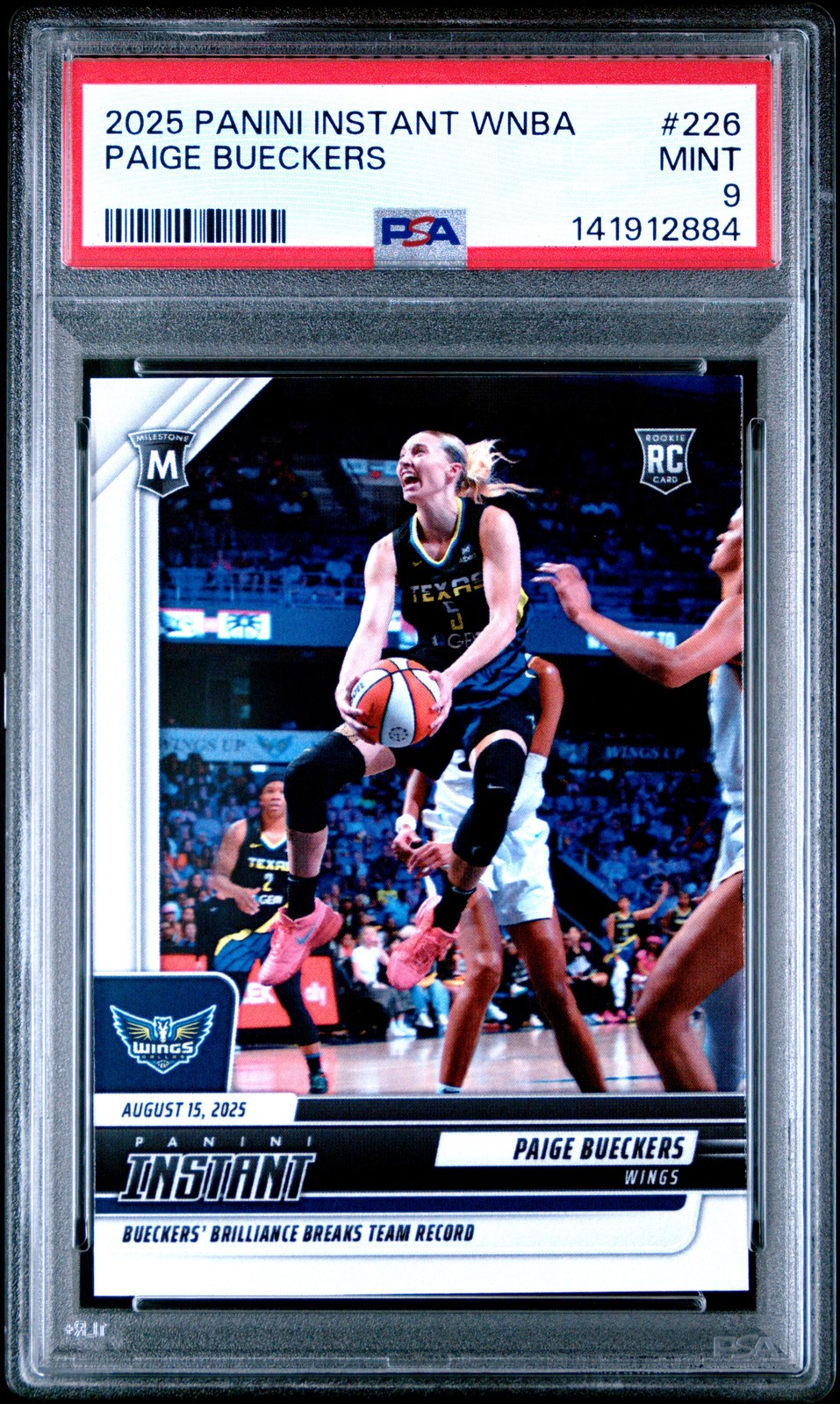2025 PANINI INSTANT WNBA #226 PAIGE BUECKERS PSA 9
