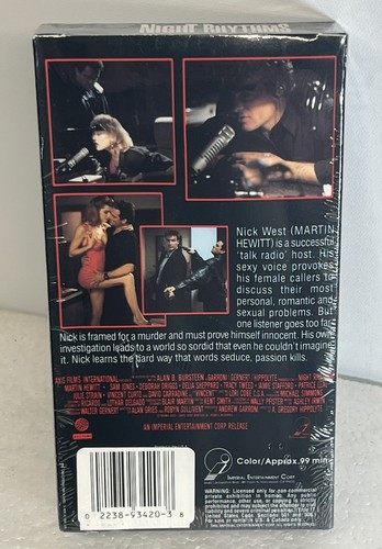 1992 Night Rhythms VHS Martin Hewitt Imperial Entertainment NEUF jamais coupé NOS - Photo 4 sur 11