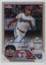 2023 Topps Chrome Rookie Refractor 353/499 Elier Hernandez #RA-HER Auto 0nr3