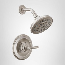 Delta Roe 14 Series 5-Setting Shower Faucet Head Handle Trim Kit Brushed Nickel