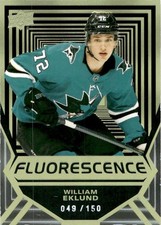 2021-22 UPPER DECK FLUORESCENCE GOLD ROOKIE WILLIAM EKLUND RC /150 SAN JOSE