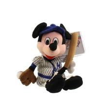 Disney Bean Bag Plush - BASEBALL MICKEY Mickey Mouse 10 inch - Mint w/Tag