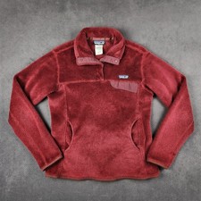 Patagonia Re-Tool Snap-T Pullover Womens Medium Burgundy Fleece Jacket 25441