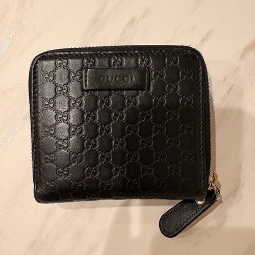 GUCCI Black GG Pattern Folding Wallet