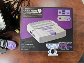 Retron 2 NES & SNES Console cable Controllers Complete CIB CLEAN! *CCGHouse* BaD