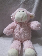 Stephan Baby Pink Lamb Lovey Plush Sherpa Stuffed Animal Plush 11  