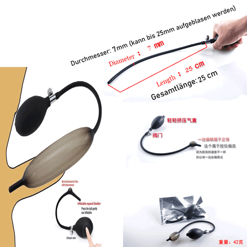 Aufblasbarer Harnröhren Dilator Pumpe Sounding Silikon Penis plug Prinzenzepter - Bild 20 von 24