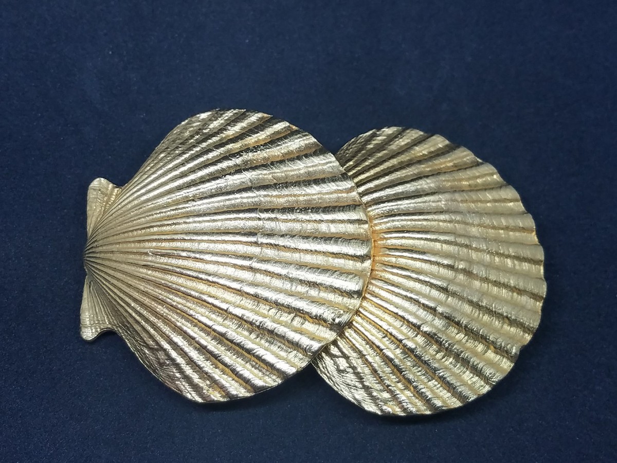 Vintage Doreen Ryan DR 94 Gold Tone Seashell Belt Buckle | eBay