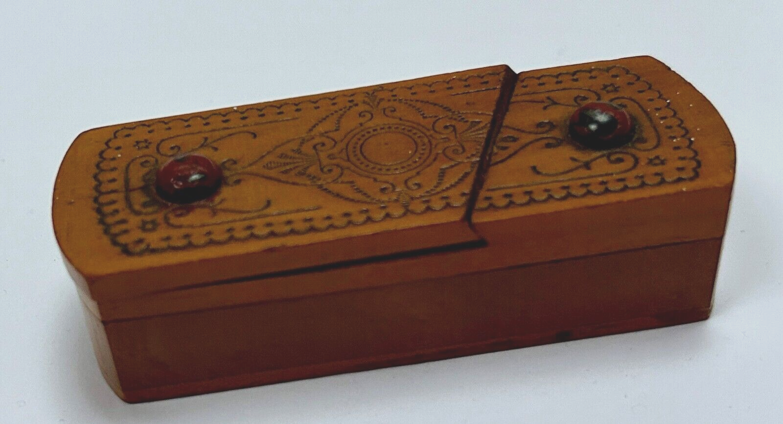 Antique Wooden Puzzle Box Vesta Case eBay