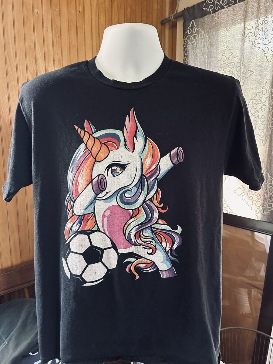 Dabbing Unicorn Soccer Colourful Shirt Dabbing Unicorn Soccer Colourful Shirt