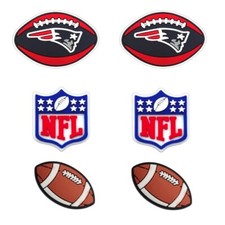 NFL New England Patriots Football Team For Crocs Shoe Charms Jibbitz - 6 pieces