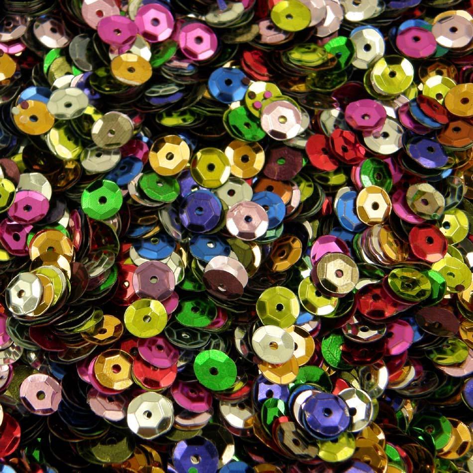 Sequins à Coudre 5mm - 24 Couleurs En Boîte | Pour Vêtements, Déco, Bijoux, Artisanat | Brillant Et Facile à Utiliser