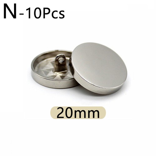 10pcs 10-25mm Black Metal Sewing Buttons for Women Coat Jacket Shirt Snap Button - Picture 26 of 31