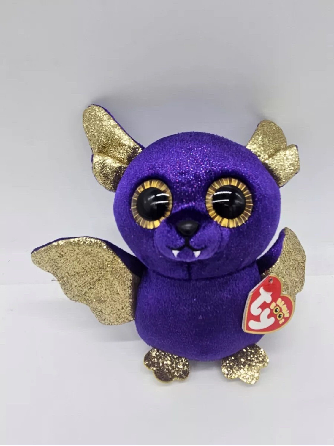 TY Beanie Boos Count Bat Purple & Gold 6” Plush Stuffed Animal Toy Halloween