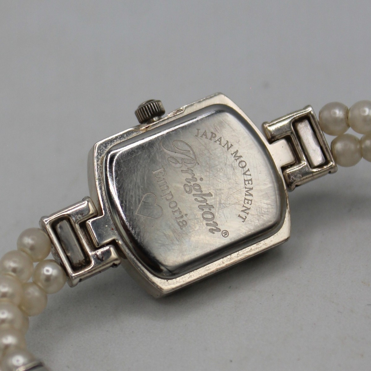 Vintage Brighton Emporia Women\'s Watch Faux Pearl Silver Tone Working Brighton Emporia Pearl Watch • Women main image 2