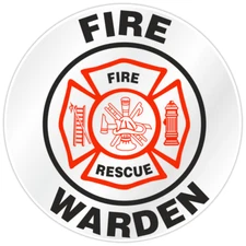 Fire Warden Bumper Sticker Military Vinyl Soldier Decal 5"