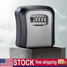 Wall Mounted Key Safe Box with 4-Digit Combination Lock and Waterproof