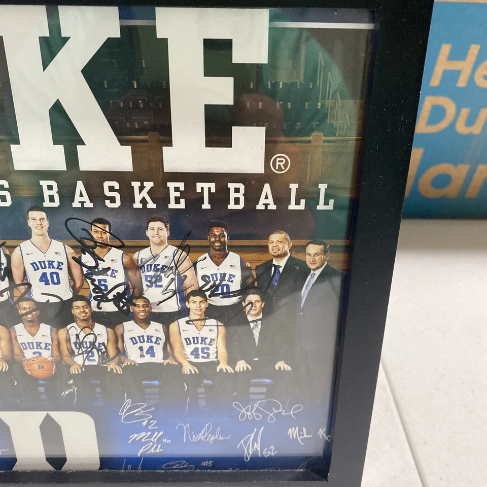 DUKE MENS BASKETBALL STAMPED/PRINTED And AUTOGRAPH 2013-2014 SCHEDULE POSTER See - Image 4 of 4