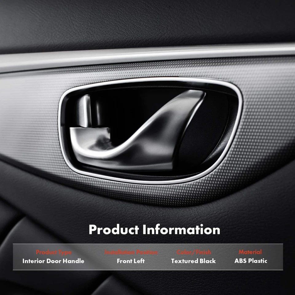 Manija de puerta interior delantera izquierda negra con textura para International Harvester ProStar Foto 2 de 4