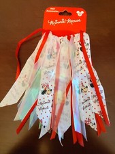 Disney Parks Minnie Mouse Hair Accessory w/ Coordinating Ribbons Sheer, Red, Whi