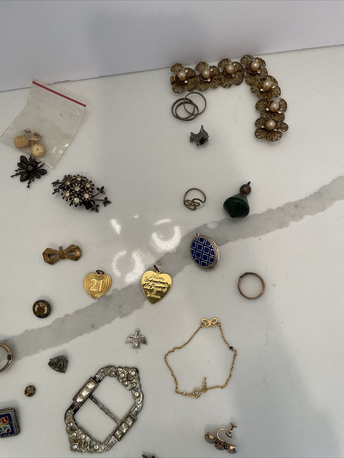 vintage Huge Lot costume jewelry lot Bracelets, r… - image 6