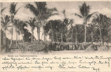 AK Deutsch-Ostafrika DOA  Einheimische Bewohner gelaufen Dar-es-Salaam  1901