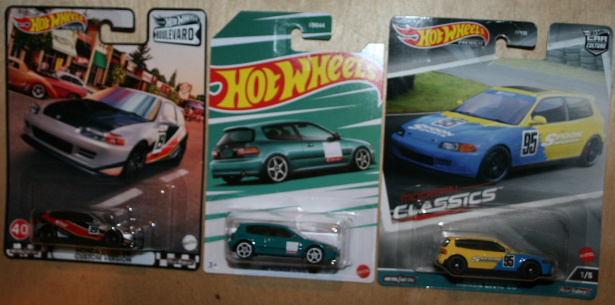 Hot Wheels 92 HONDA CIVIC EG Lot Of 8 2021-25 WALMART