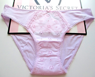 VICTORIA'S SECRET Eyelet Cotton Bikini Panty VS Purple Delicate Violet S M L XL